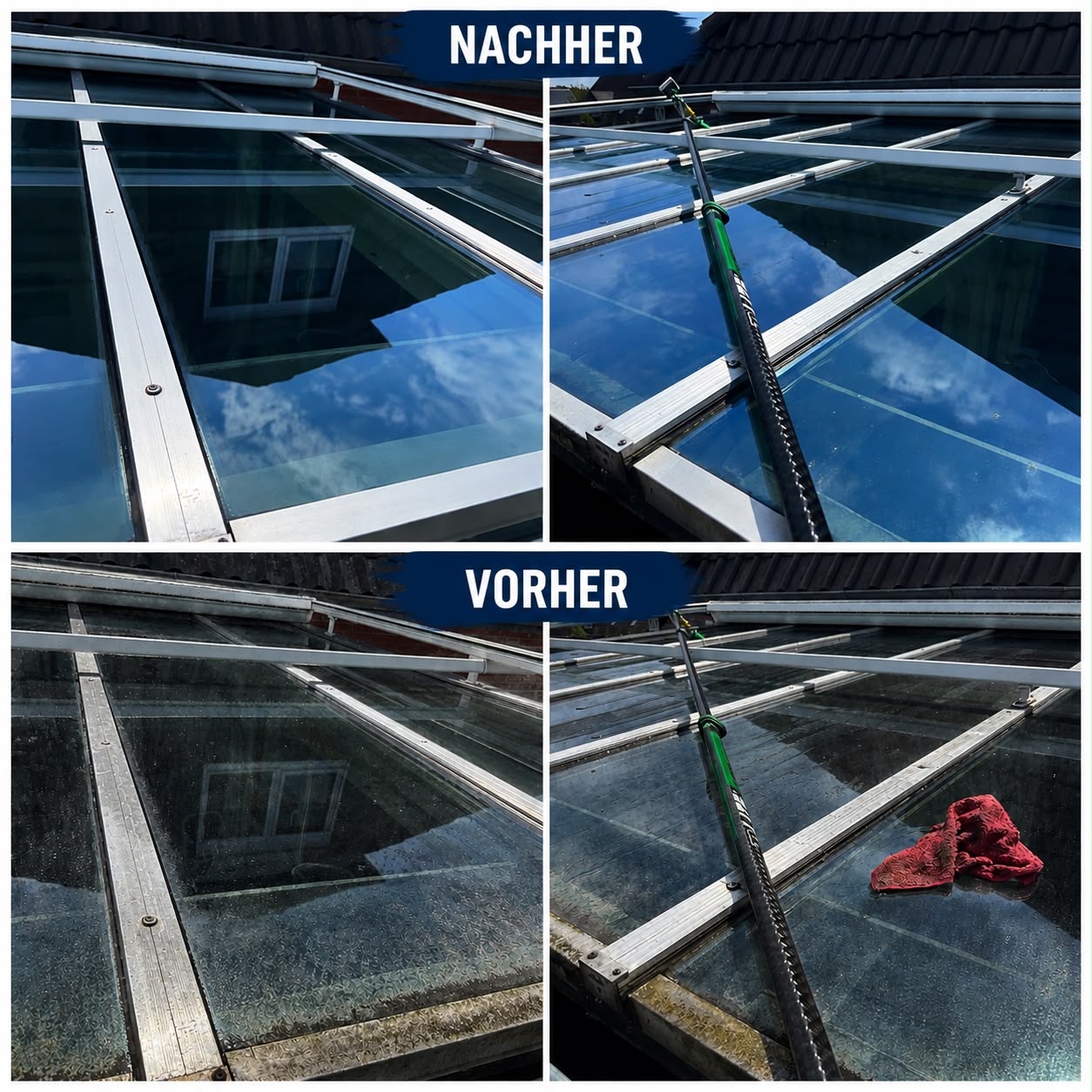 Terrassenüberdachungen & Glasdächer - Vorher/Nachher